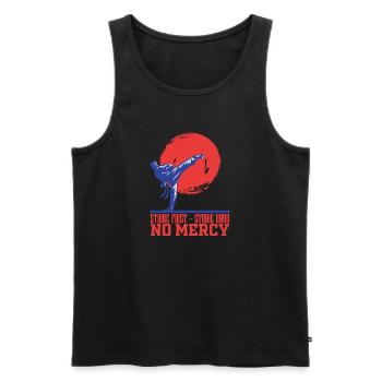 Strike first- mercy - Männer Premium Bio Tank Top - Schwarz - Vorne - AI Model Male 178 light (178cm)
