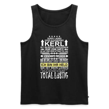Sorry Ladies gut aussehender Kerl ist vergeben - Männer Premium Bio Tank Top - Schwarz - Vorne - Michal (187cm)
