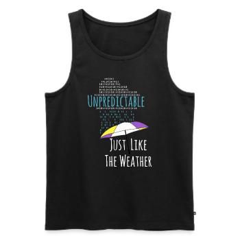 Non-binary raindrops non-binary PRIDE LGBT - Men's Premium Organic Tank Top - black - Front - AI Model Male 178 light (178cm)