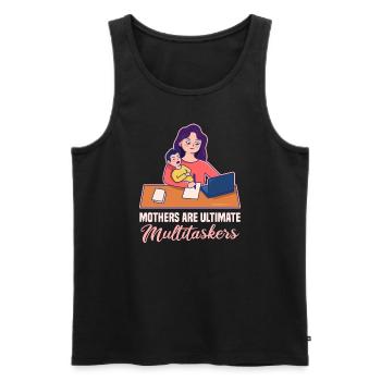 Multitasking-Design zum Muttertag - Männer Premium Bio Tank Top - Schwarz - Vorne - AI Model Male 178 light (178cm)