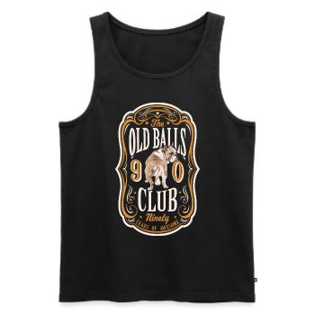 90 ans du Old Balls Club Membre du 90e anniversaire - Débardeur bio Premium Homme - noir - Devant - Michal (187cm)