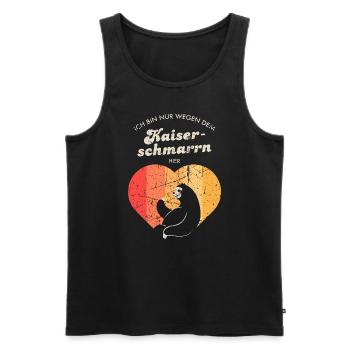 Ich Bin Nur Wegen Dem Kaiserschmarrn Hier Faultier - Männer Premium Bio Tank Top - Schwarz - Vorne - AI Model Male 178 light (178cm)