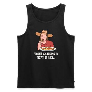 Nachos Snack Texas Design für stolze Texaner - Männer Premium Bio Tank Top - Schwarz - Vorne - AI Model Male 178 light (178cm)