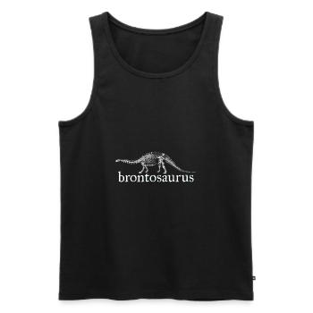 Brontosaurus Dinosaurier - Männer Premium Bio Tank Top - Schwarz - Vorne - AI Model Male 178 light (178cm)