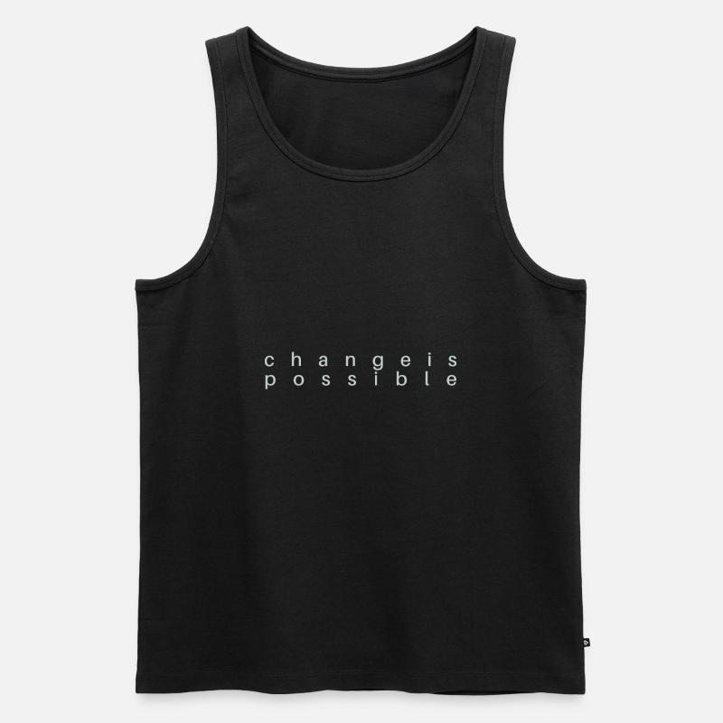 Change is Possible - Männer Premium Bio Tank Top - Schwarz