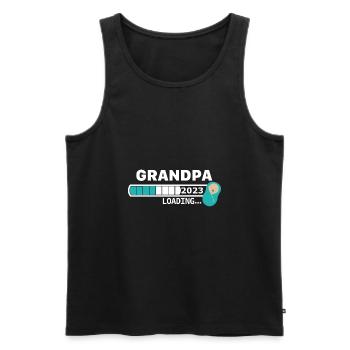 Grand-père 2023 - Débardeur bio Premium Homme - noir - Devant - Michal (187cm)