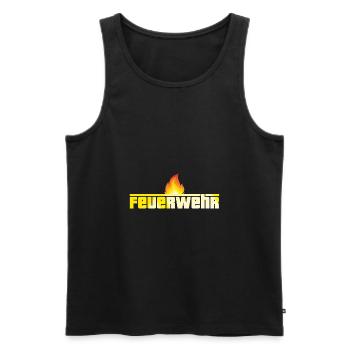 Feuerwehr wappen - Männer Premium Bio Tank Top - Schwarz - Vorne - Michal (187cm)