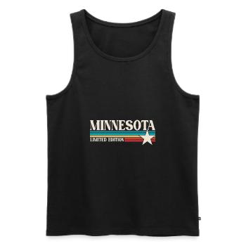 Minnesota - Men's Premium Organic Tank Top - black - Front - AI Model Male 178 light (178cm)