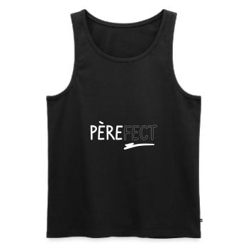 Père-FECT Papa Parfait, cadeau pour Fete des pères - Débardeur bio Premium Homme - noir - Devant - Michal (187cm)