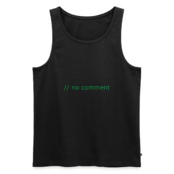 No comment Programming Informatik Geschenk - Männer Premium Bio Tank Top - Schwarz - Vorne - AI Model Male 178 light (178cm)
