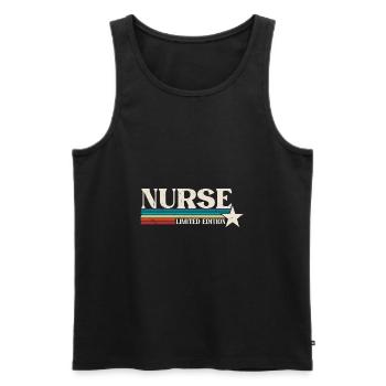 Krankenschwester Nurse Life - Männer Premium Bio Tank Top - Schwarz - Vorne - Michal (187cm)