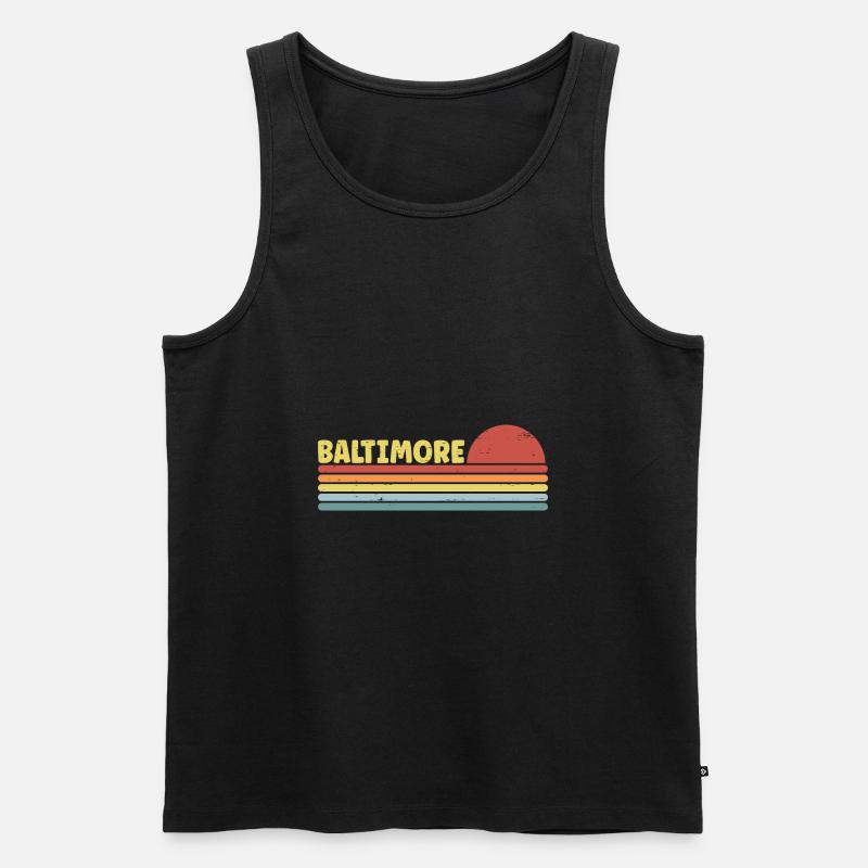 Baltimore - Männer Premium Bio Tank Top - Schwarz