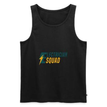 Elektriker-Trupp Elektroarbeiter Hobby Handwerker - Männer Premium Bio Tank Top - Schwarz - Vorne - Michal (187cm)