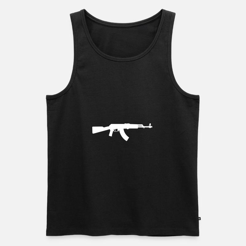 Gewehr - Männer Premium Bio Tank Top - Schwarz