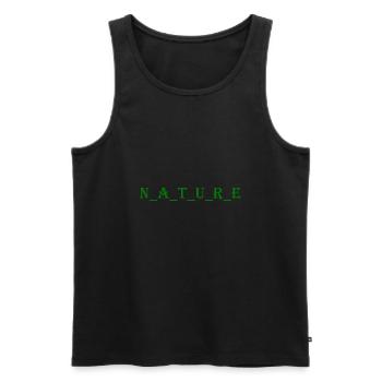 nature - Débardeur bio Premium Homme - noir - Devant - Michal (187cm)