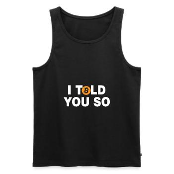 I told you so accountant profession gift finances - Men's Premium Organic Tank Top - black - Front - AI Model Male 178 light (178cm)