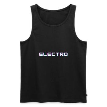 electro music springbreak - Männer Premium Bio Tank Top - Schwarz - Vorne - AI Model Male 178 light (178cm)