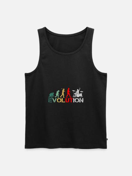 Batteur drummer Evolution Retro - Débardeur bio Premium Homme - noir