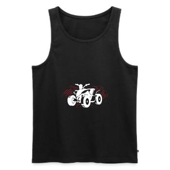 Quad - Männer Premium Bio Tank Top - Schwarz - Vorne - AI Model Male 178 light (178cm)