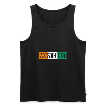 Elfenbeinküste - Männer Premium Bio Tank Top - Schwarz - Vorne - AI Model Male 178 light (178cm)