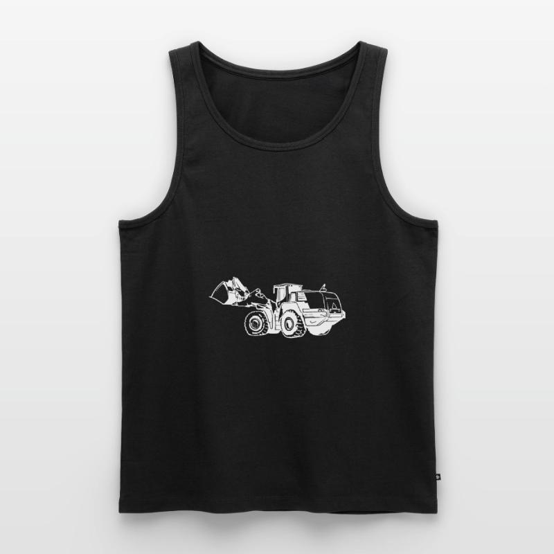 Loading machine Silhouette wheel loader quarry Men's Premium Organic Tank Top
