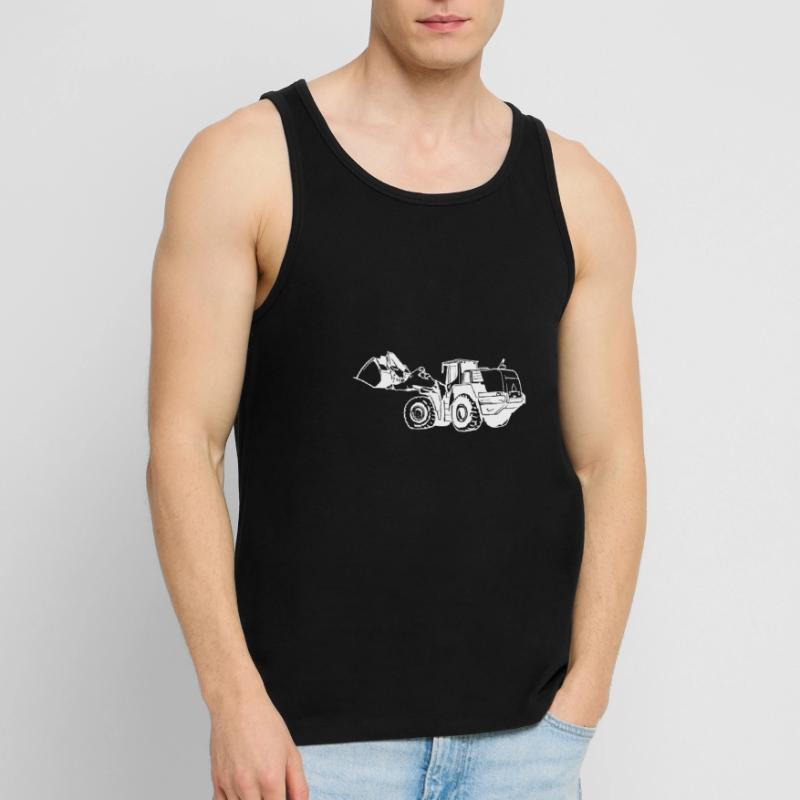 Loading machine Silhouette wheel loader quarry Men's Premium Organic Tank Top