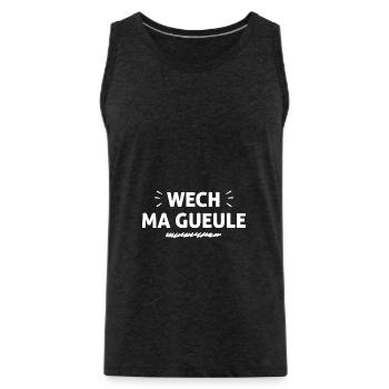 wesh ma gueule - Débardeur bio Premium Homme - charbon - Devant - Alexander (188cm)