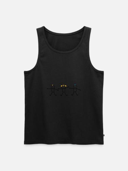 brothers and sisters (customizable hair) - Men's Premium Organic Tank Top - black