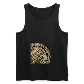 Hamburg,coat of arms, sewer cover - Men's Premium Organic Tank Top - black - Front - AI Model Male 178 light (178cm)