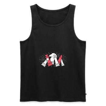 Schach - Männer Premium Bio Tank Top - Schwarz - Vorne - Michal (187cm)