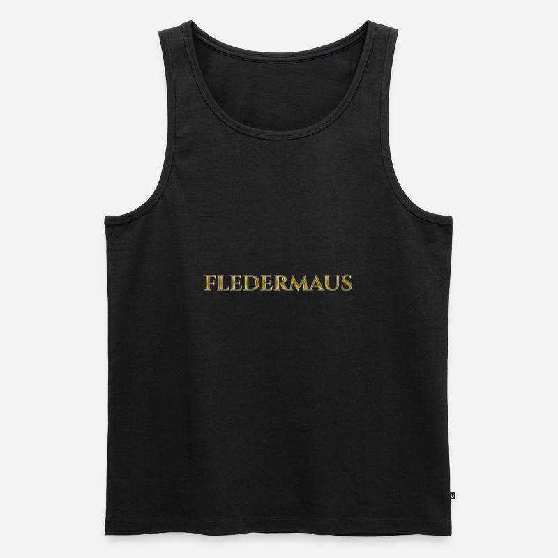 Fledermaus - Männer Premium Bio Tank Top - Schwarz