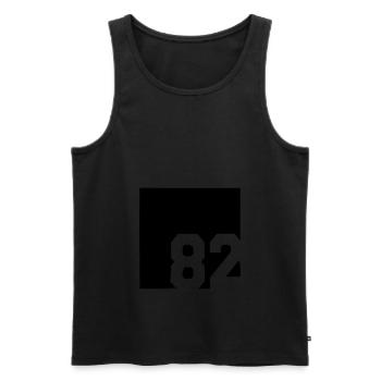 1982 - Männer Premium Bio Tank Top - Schwarz - Vorne - AI Model Male 178 light (178cm)