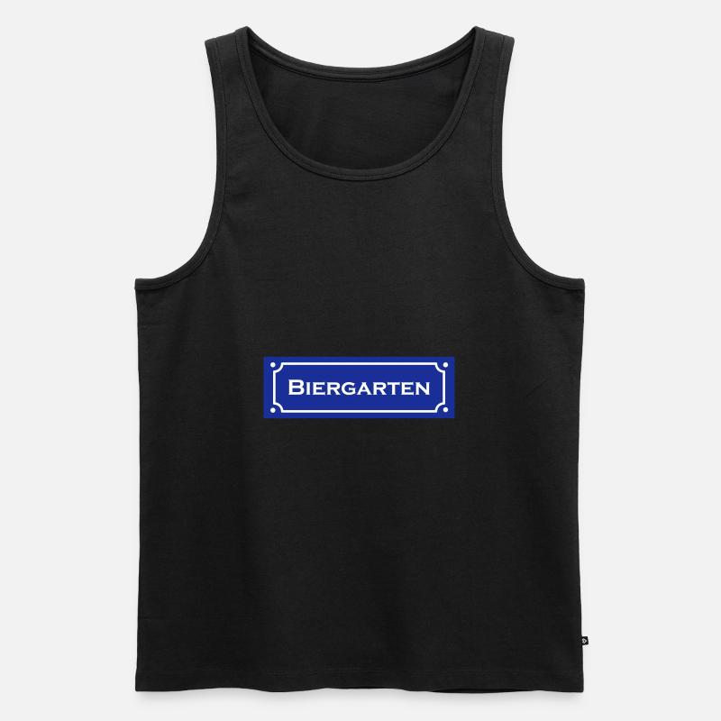 Biergarten 1 - Männer Premium Bio Tank Top - Schwarz
