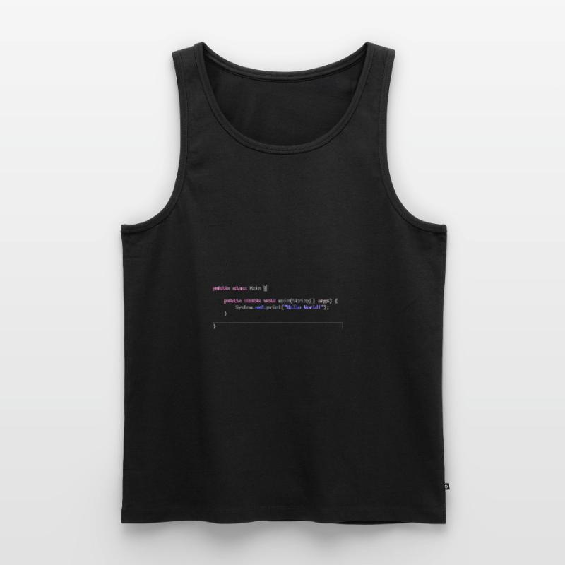 Java Hello World! Geschenkidee Männer Premium Bio Tank Top