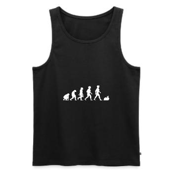 Evolution rabbit rabbits rabbit bunny rodents - Men's Premium Organic Tank Top - black - Front - AI Model Male 178 light (178cm)