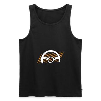 driving instructor - Men's Premium Organic Tank Top - black - Front - AI Model Male 178 light (178cm)