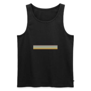 Colors Strokes - Men's Premium Organic Tank Top - black - Front - Michal (187cm)