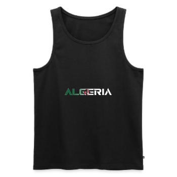 Lettrage Pays - ALGERIA - Flagge Algerien - Männer Premium Bio Tank Top - Schwarz - Vorne - AI Model Male 178 light (178cm)