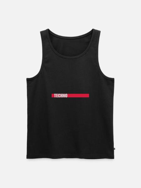 Techno Musik Logo - Männer Premium Bio Tank Top - Schwarz