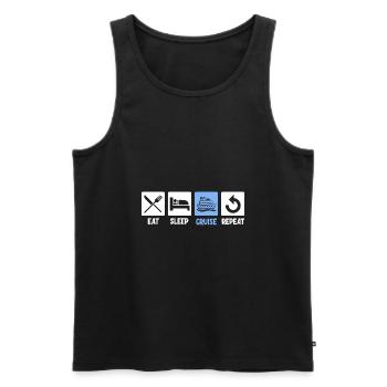 Family Cruise - Men's Premium Organic Tank Top - black - Front - AI Model Male 178 light (178cm)