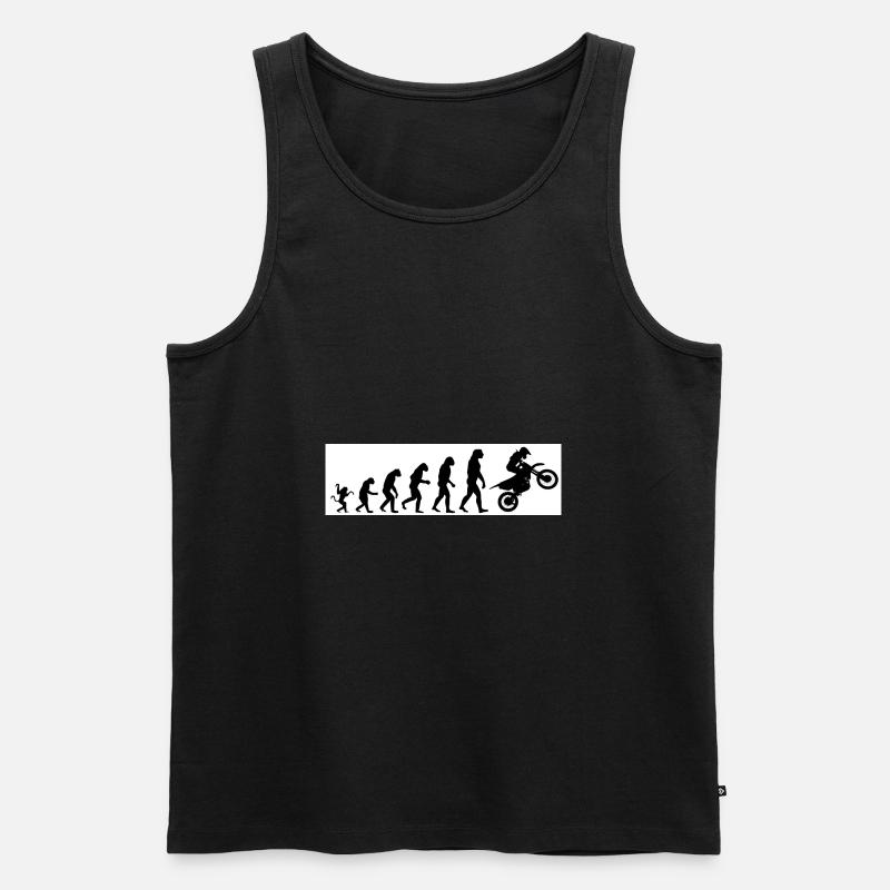Evolution Motorcycle - Men's Premium Organic Tank Top - black