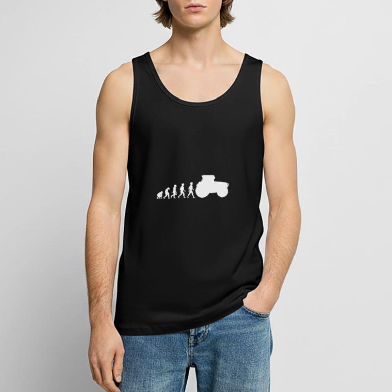 Evolution Traktor Trecker Ackerschlepper Männer Premium Bio Tank Top