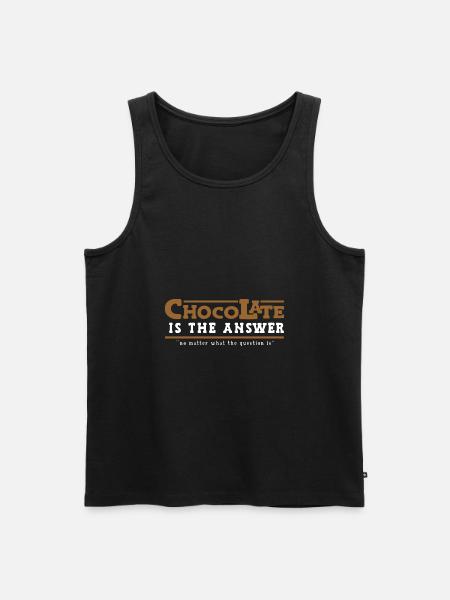 Chocolate Is The Answer - Men's Premium Organic Tank Top - black