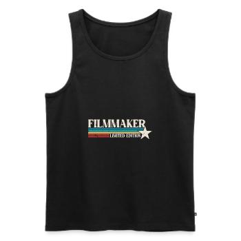 Filmmaker - Men's Premium Organic Tank Top - black - Front - AI Model Male 178 light (178cm)