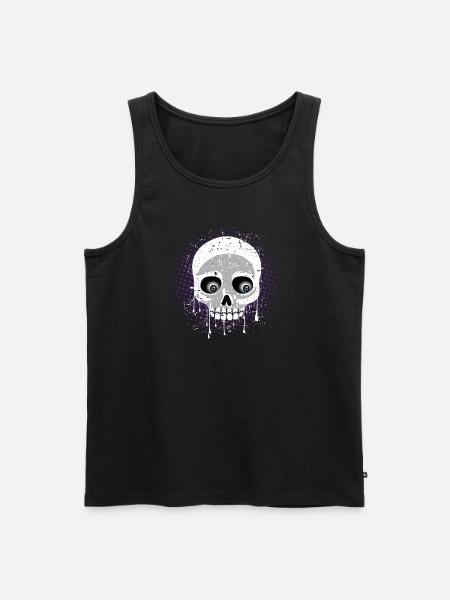 Skull Paint - Men's Premium Organic Tank Top - black
