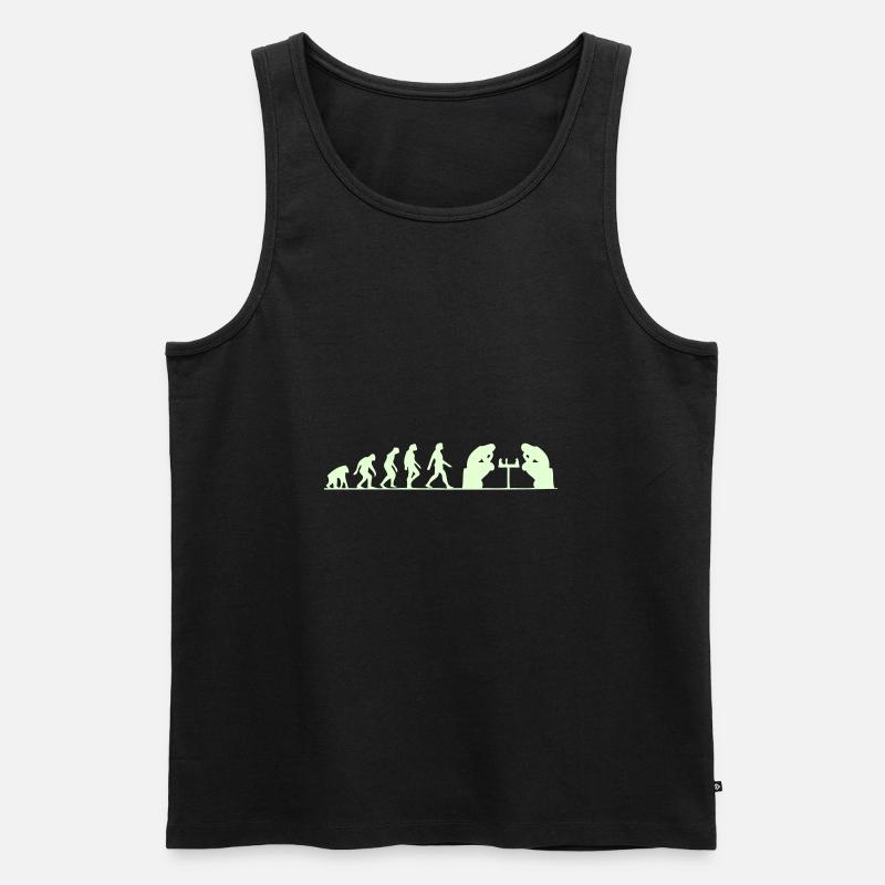 Evolution Ausfall - Männer Premium Bio Tank Top - Schwarz