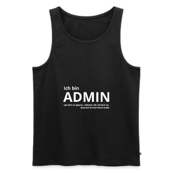 Administrator Admin - Männer Premium Bio Tank Top - Schwarz - Vorne - AI Model Male 178 light (178cm)