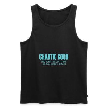 Chaotic good Nerd Rollenspiel Geek Geschenk - Männer Premium Bio Tank Top - Schwarz - Vorne - AI Model Male 178 light (178cm)