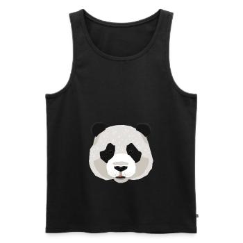 Panda panda bear - Men's Premium Organic Tank Top - black - Front - AI Model Male 178 light (178cm)