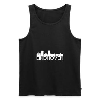 Idée de cadeau skyline Eindhoven Pays-Bas - Débardeur bio Premium Homme - noir - Devant - Michal (187cm)